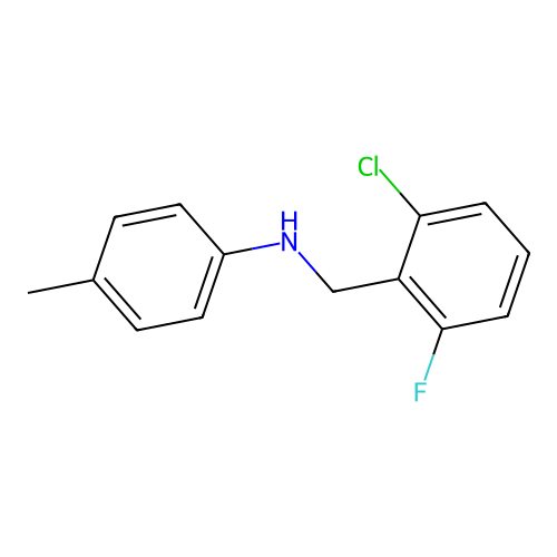 N-(2-chloro-6-fluorobenzyl)-4-methylaniline structure