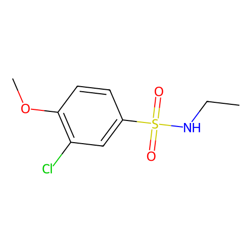 3-chloro-N-ethyl-4-methoxybenzenesulfonamide structure