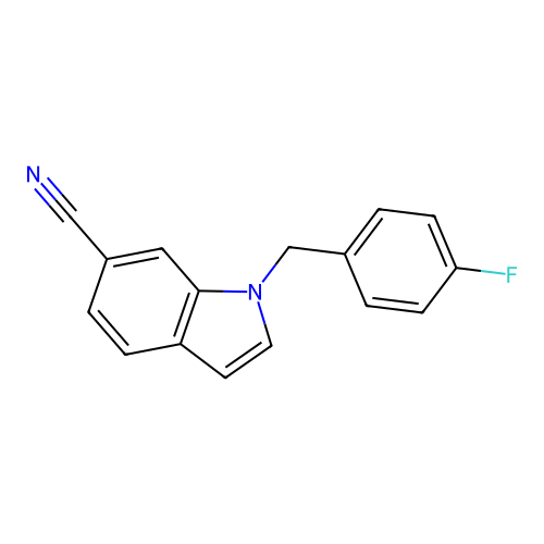 1-(4-fluorobenzyl)-1H-indole-6-carbonitrile structure