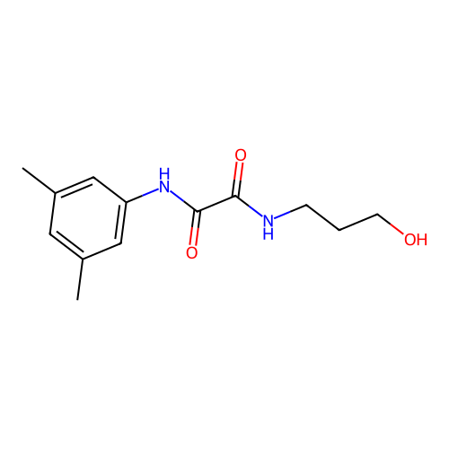 N'-(3,5-dimethylphenyl)-N-(3-hydroxypropyl)oxamide structure