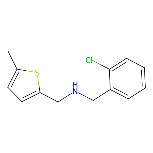 (2-Chloro-benzyl)-(5-methyl-thiophen-2-ylmethyl)-amine structure