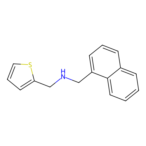 N-(1-naphthylmethyl)-N-(2-thienylmethyl)amine structure