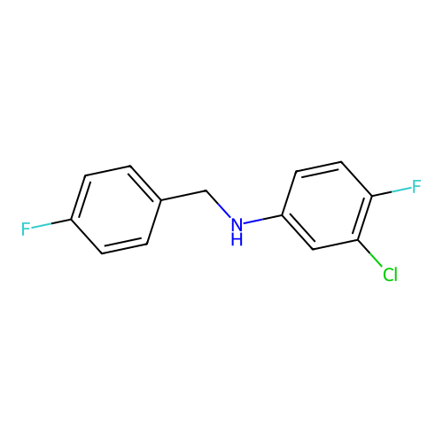 3-Chloro-4-fluoro-N-(4-fluorobenzyl)aniline structure