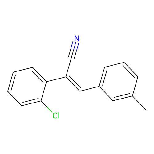 2-(2-Chlorophenyl)-3-(3-methylphenyl)prop-2-enenitrile structure