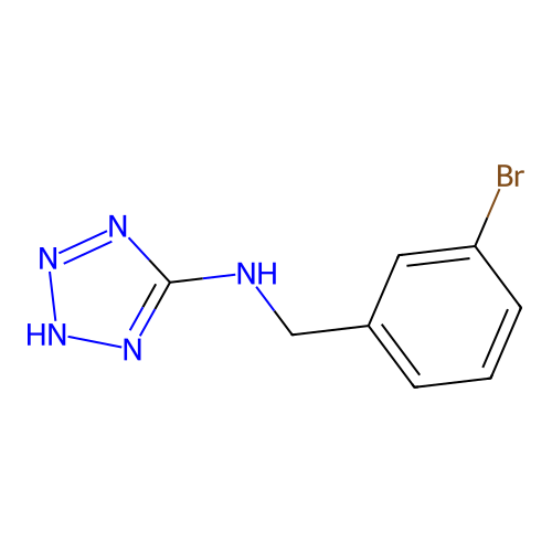 N-[(3-bromophenyl)methyl]-2H-tetrazol-5-amine structure