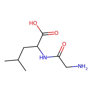 Glycyl-L-leucine structure