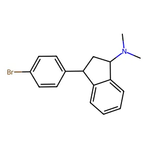 N,N-dimethyl-3-(4'-bromophenyl)-1-indanamine structure