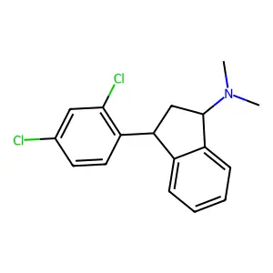 N,N-dimethyl-3-(2',4'-dichlorophenyl)indanamine structure