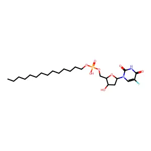 Tetradecyl 2'-deoxy-5-fluoro-5'-uridylate structure