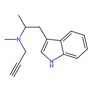 1-(吲哚基)-3-异丙基甲基丙炔胺 structure