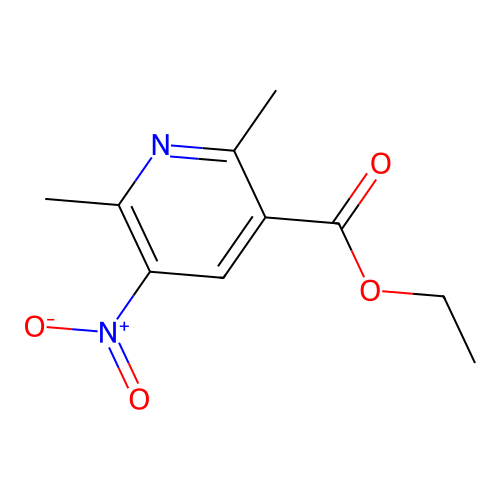 Ethyl 2,6-dimethyl-5-nitropyridine-3-carboxylate structure