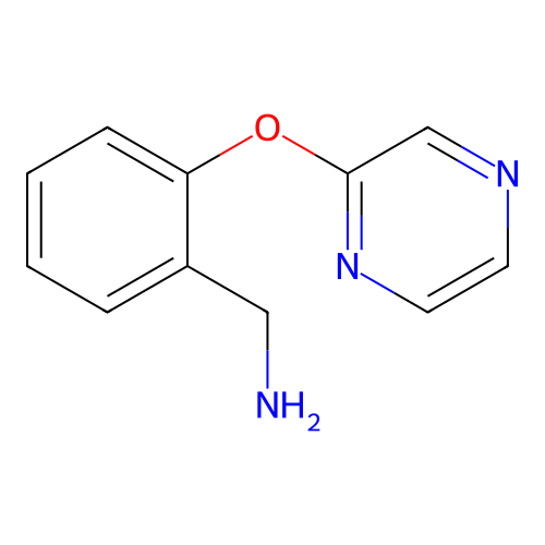 [2-(Pyrazin-2-yloxy)phenyl]methanamine structure