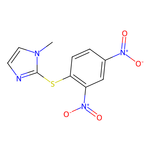 2-(2,4-Dinitrophenyl)sulfanyl-1-methylimidazole structure