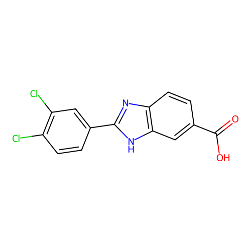 2-(3,4-Dichlorophenyl)-1H-benzimidazole-5-carboxylic acid structure