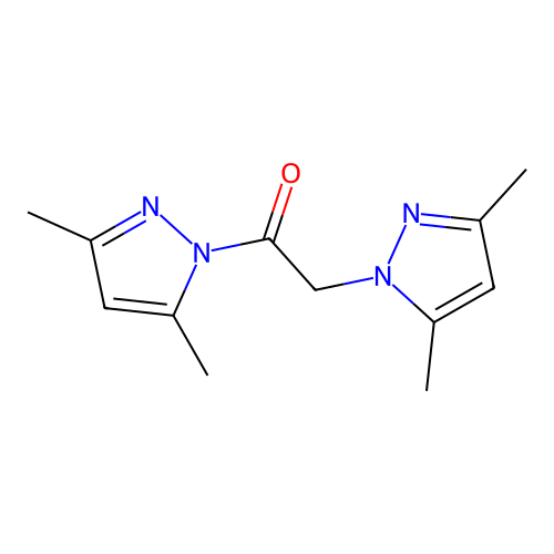 1,2-Bis(3,5-dimethylpyrazol-1-yl)ethanone structure