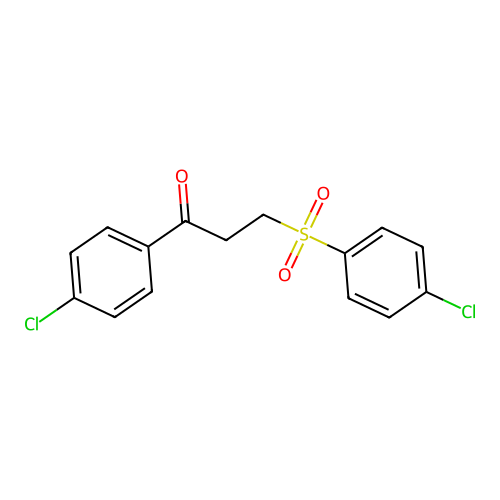 1-(4-Chlorophenyl)-3-((4-chlorophenyl)sulfonyl)-1-propanone structure