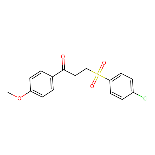 3-[(4-Chlorophenyl)sulfonyl]-1-(4-methoxyphenyl)-1-propanone structure