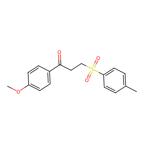 1-(4-Methoxyphenyl)-3-[(4-methylphenyl)sulfonyl]-1-propanone structure