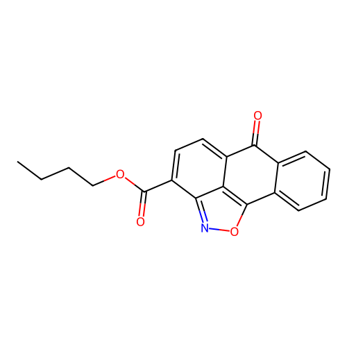 butyl 6-oxo-6H-anthra[1,9-cd]isoxazole-3-carboxylate structure