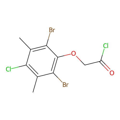 2-(2,6-Dibromo-4-chloro-3,5-dimethylphenoxy)acetyl chloride structure