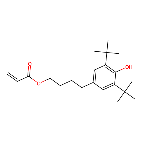 4-(3,5-Di-tert-butyl-4-hydroxyphenyl)butyl acrylate structure