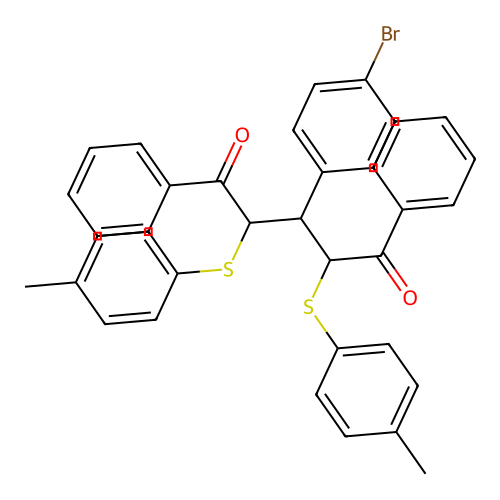 1,5-Pentanedione, 3-(4-bromophenyl)-2,4-bis[(4-methylphenyl)thio]-1,5-diphenyl- structure