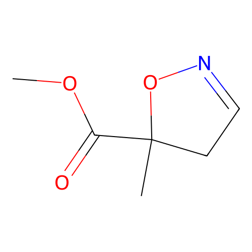 5-Methyl-4,5-dihydroisoxazole-5-carboxylic acid, methyl ester structure