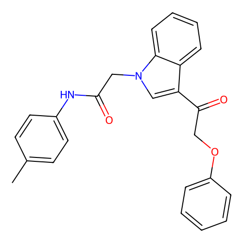 N-(4-methylphenyl)-2-[3-(2-phenoxyacetyl)indol-1-yl]acetamide structure