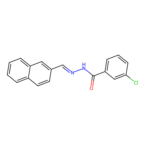 3-chloro-N'-(2-naphthylmethylene)benzohydrazide structure