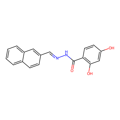 2,4-dihydroxy-N'-(2-naphthylmethylene)benzohydrazide structure