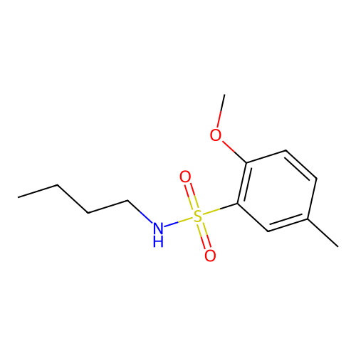 N-butyl-2-methoxy-5-methylbenzenesulfonamide structure