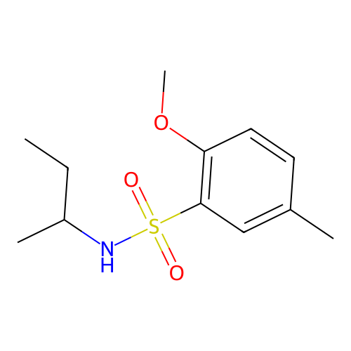 N-butan-2-yl-2-methoxy-5-methylbenzenesulfonamide structure