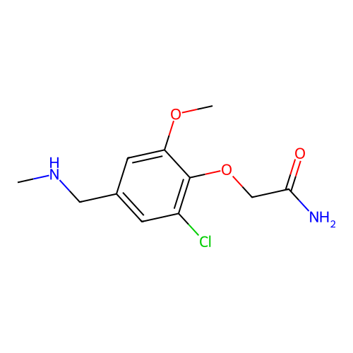 2-{2-Chloro-6-methoxy-4-[(methylamino)methyl]phenoxy}acetamide structure
