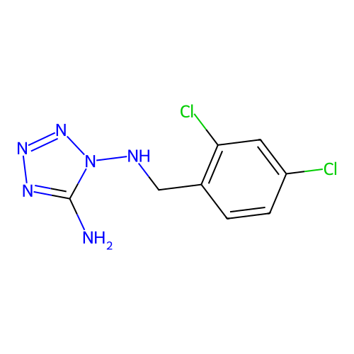 N~1~-(2,4-dichlorobenzyl)-1H-tetrazole-1,5-diamine structure