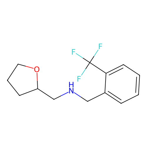 1-(Tetrahydrofuran-2-yl)-N-(2-(trifluoromethyl)benzyl)methanamine structure