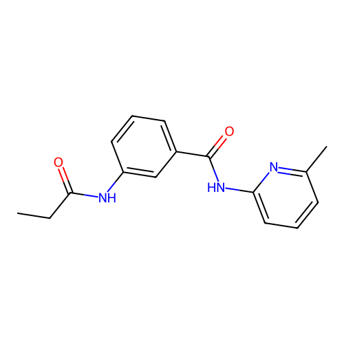 N-(6-methylpyridin-2-yl)-3-(propanoylamino)benzamide structure