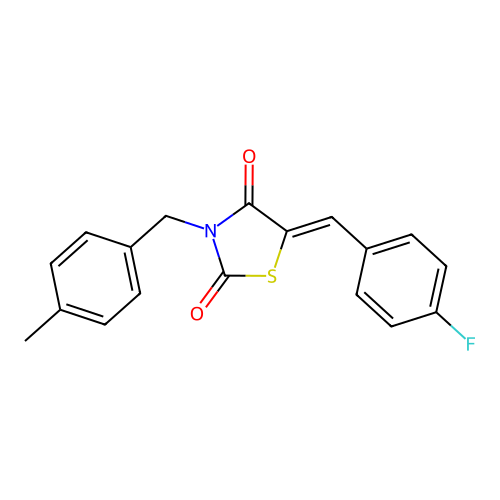 5-[(4-Fluorophenyl)methylene]-3-(p-tolylmethyl)thiazolidine-2,4-dione structure