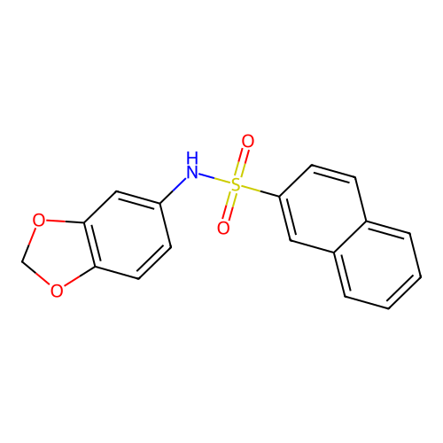 N-(1,3-benzodioxol-5-yl)naphthalene-2-sulfonamide structure