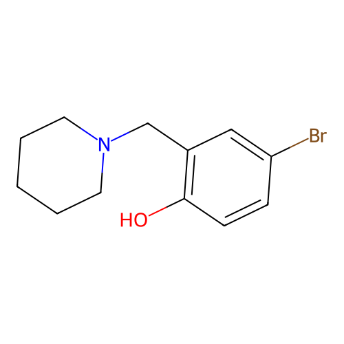 4-Bromo-2-(piperidin-1-ylmethyl)phenol structure