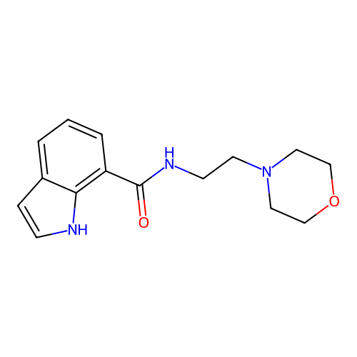 N-(2-morpholin-4-ylethyl)-1H-indole-7-carboxamide structure