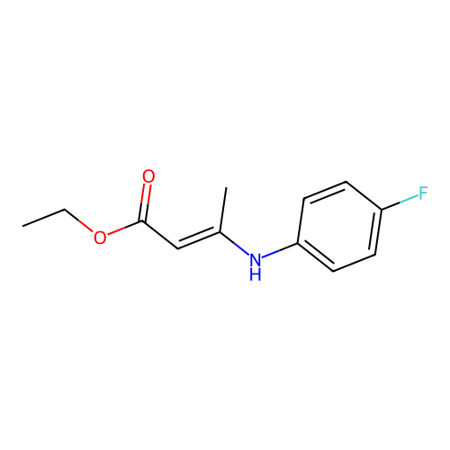 Ethyl 3-(4-fluoroanilino)crotonate structure
