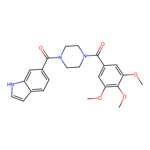1H-indol-6-yl-[4-(3,4,5-trimethoxybenzoyl)piperazin-1-yl]methanone structure