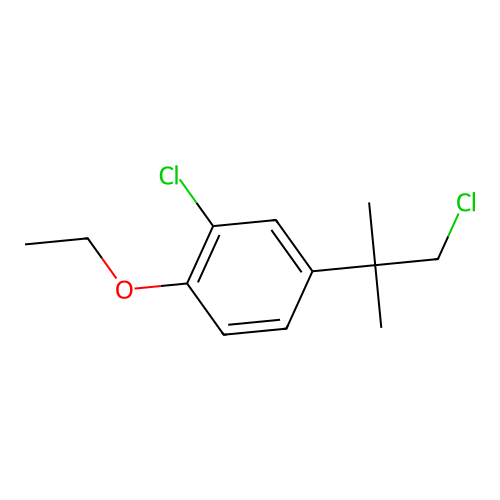 2-Chloro-4-(1-chloro-2-methylpropan-2-yl)-1-ethoxybenzene structure