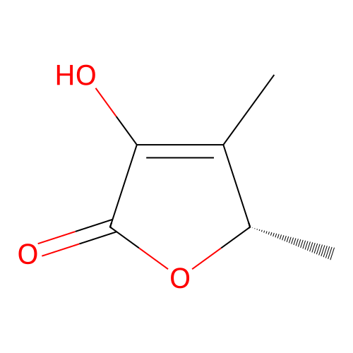 4,5-Dimethyl-3-hydroxy-2,5-dihydro-2-furanone, (+)- structure