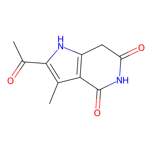 2-acetyl-3-methyl-1H,4H,5H,6H,7H-pyrrolo(3,2-c)pyridine-4,6-dione structure