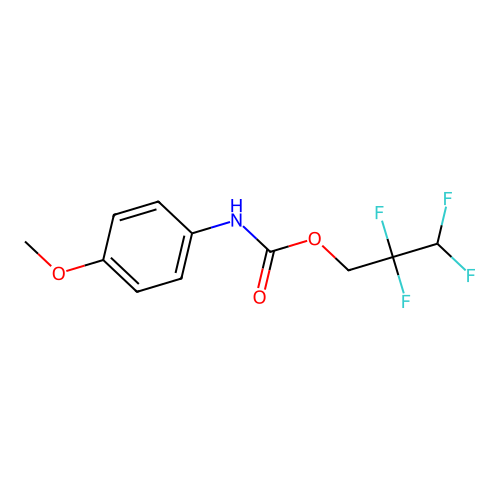 Carbamic acid, (4-methoxyphenyl)-, 2,2,3,3-tetrafluoropropyl ester structure