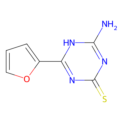 4-Amino-6-(furan-2-yl)-1,3,5-triazine-2-thiol structure