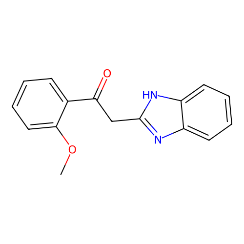 2-(1H-benzimidazol-2-yl)-1-(2-methoxyphenyl)ethanone structure