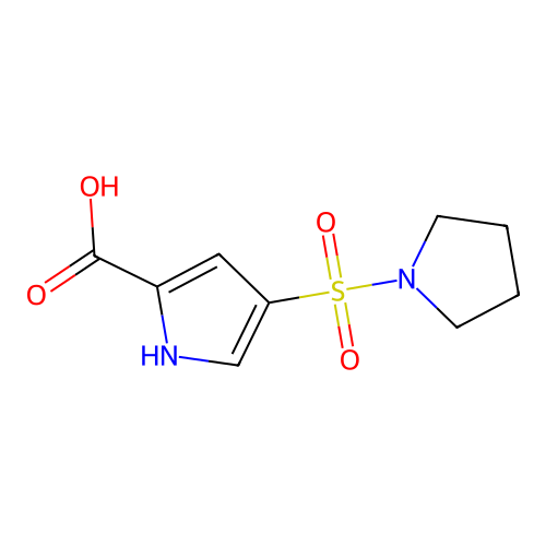 4-(1-Pyrrolidinylsulfonyl)-1H-pyrrole-2-carboxylic acid structure