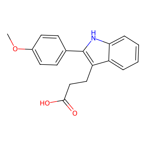 3-[2-(4-methoxyphenyl)-1H-indol-3-yl]propanoic Acid structure